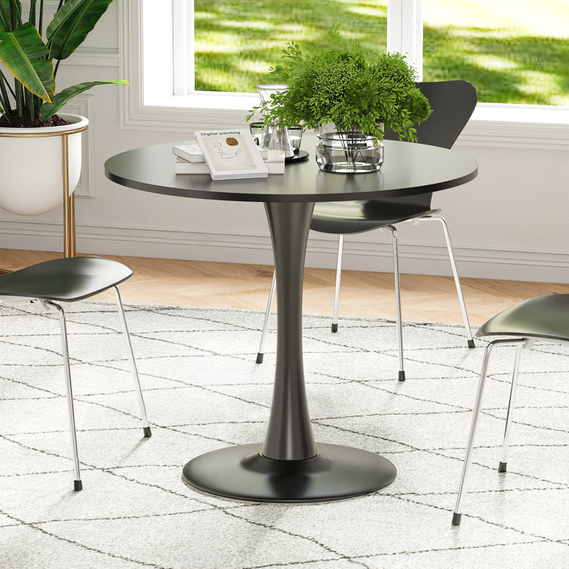 Round Dining Table, Black