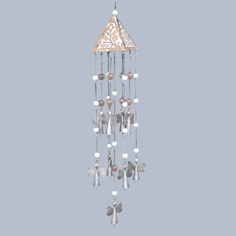 Merrick Silver Angel Metal Hanging Windchime