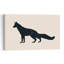 Starry Fox Silhouette Abstract Contemporary Fox Forest Landscape Wall Art Print-2041096021