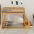 Bunk Bed Including APP-Controlled 7-Color LED Lights, USB Ports, Storage Shelves and 2 Drawers-1973853932