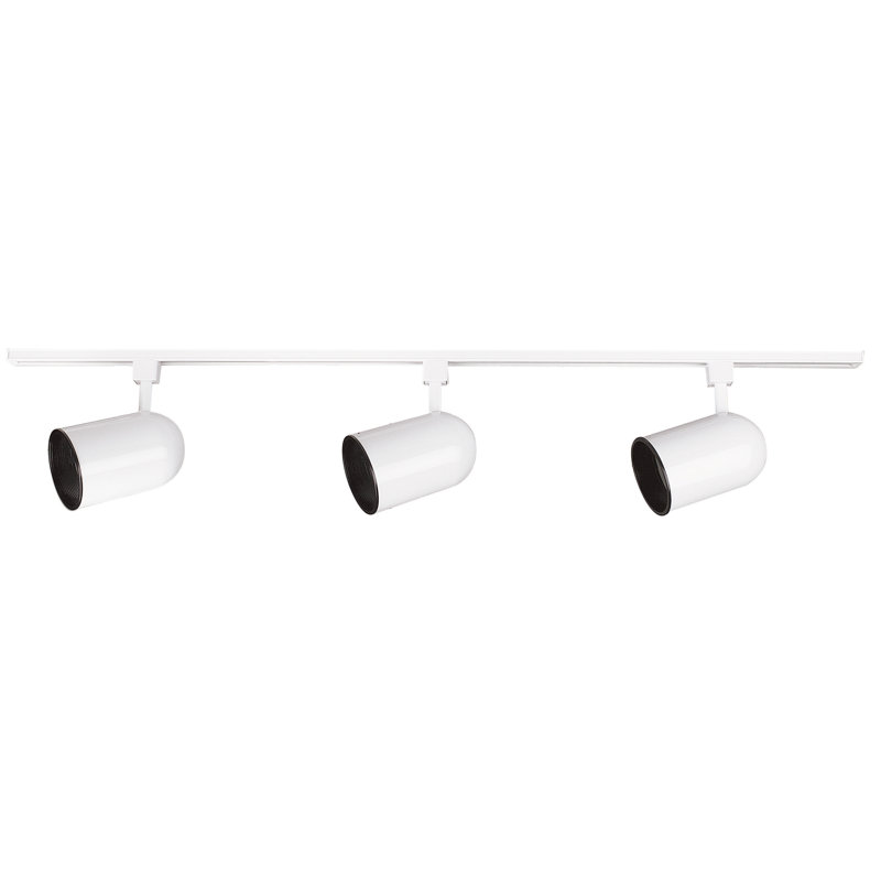 48'' 3 -Light Track Track Kit with Dimmable and Adjustable Head, White