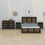 Lit plateforme Farmhouse avec décoration en bois, table de chevet et commode avec poignée en métal-1709430014-1709430012
