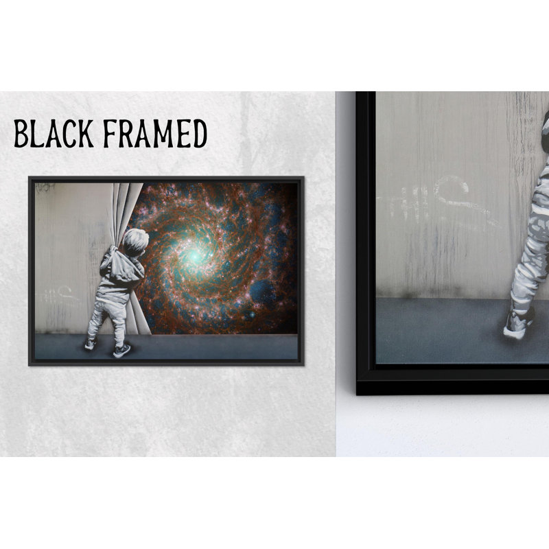 Impression sur toile du télescope James Webb: Banksy Space View Art, 1P BlackFramedCanves, H : 27,6 x L : 39,4 pouces