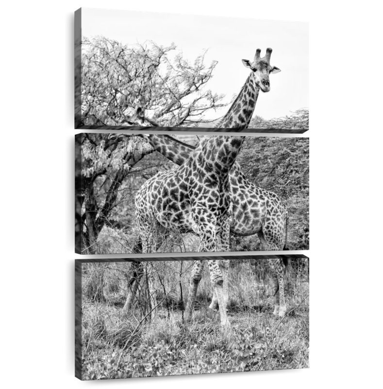 Brampt Giraffe Mother And Young I, 74" H x 48" W