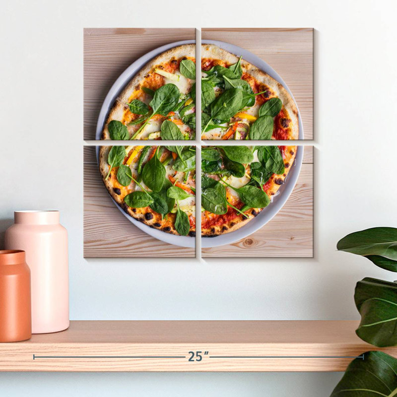 Yarlin Spinach Pizza, 18" H x 18" W