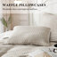Ensemble de housse de couette Waffle Weave-110476436-112602235