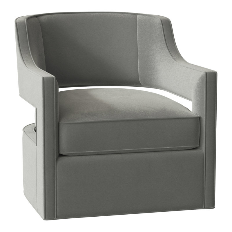 Fauteuil pivotant l 29,5 po Phoebe, Polyester étain 9953