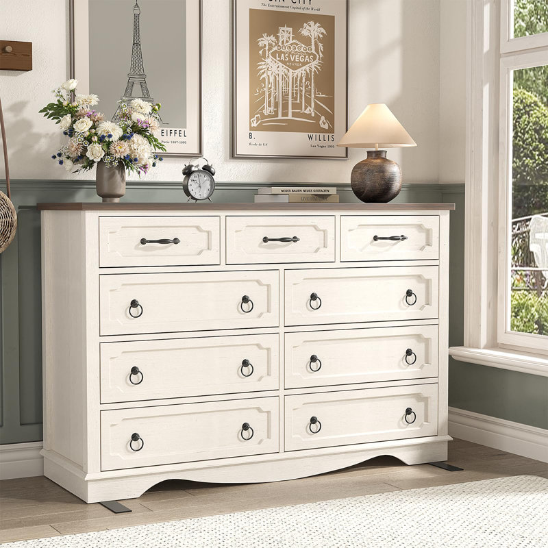 Commode 9 tiroirs pour chambre à coucher