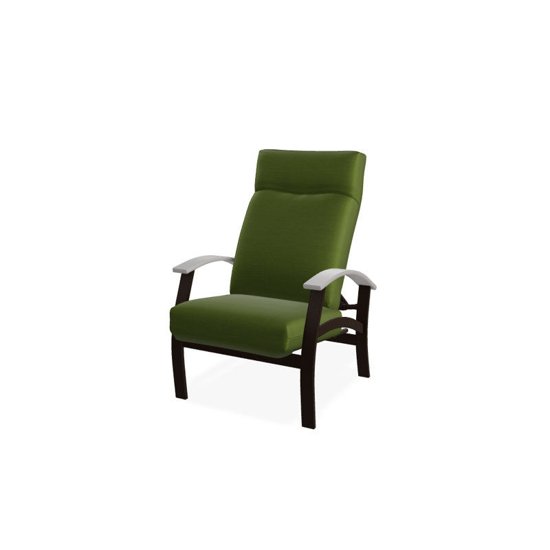 Chaise de patio inclinable avec coussins Askar, Mélange de sable Sunbrella®, Noir P70, Kona texturé