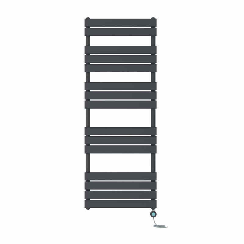 Flat Panel Towel Rail Heated Towel Rails, 160cm H x 60cm W x 6.2cm D, Anthracite