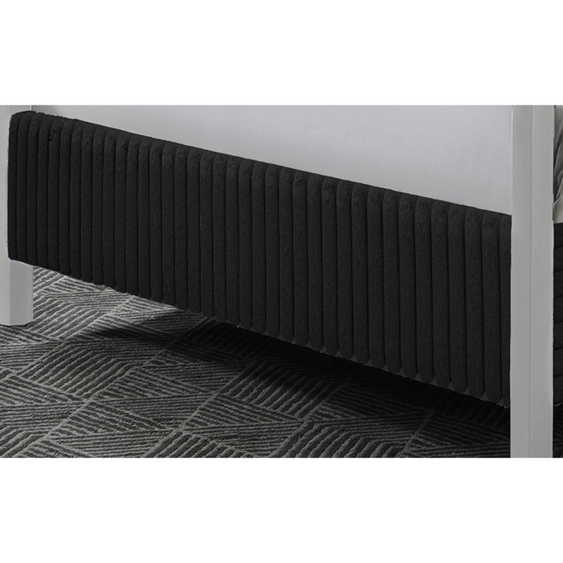 Mobilier de chambre à coucher 1pc, Noir, Très grand lit