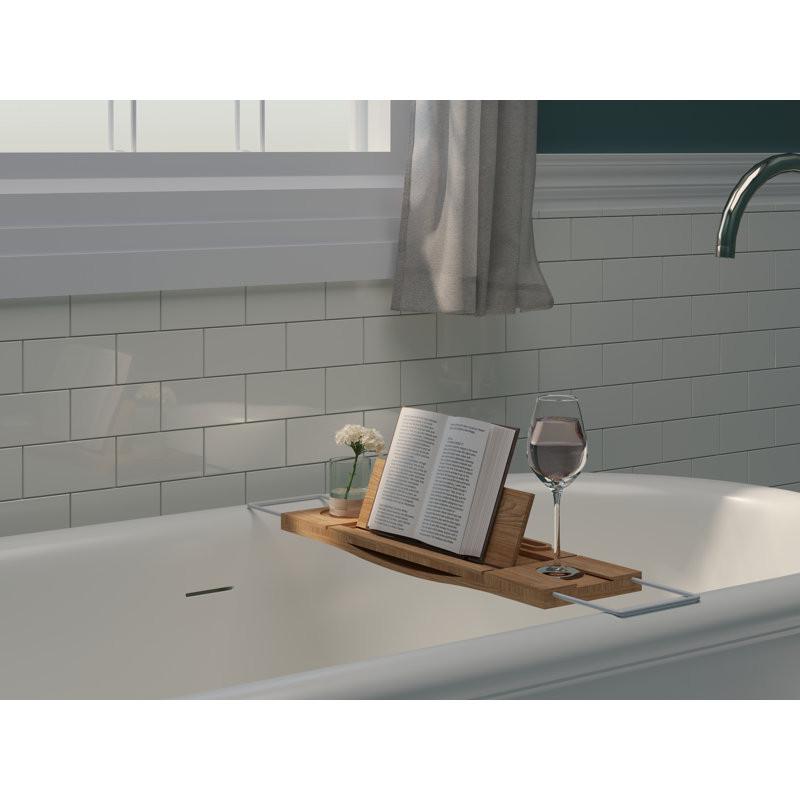 Solid Teak Bathtub Caddy