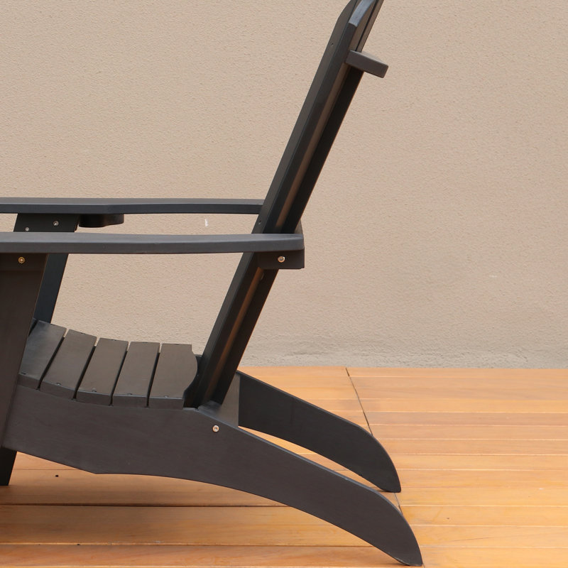 Sodus Outdoor Adirondack Chair, Black