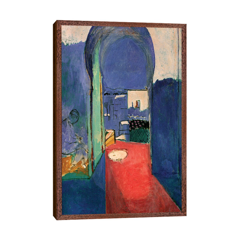 Entrance To The Kasbeh (1912) by Henri Matisse - Floater Frame Painting on Canvas, Brown
