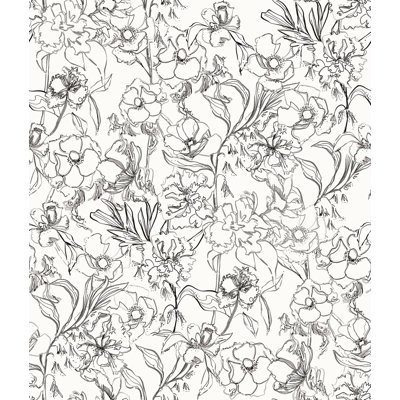 Rouleau de papier peint autocollant L 18 pi x l 20,5 po May Bloom