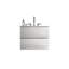 Meuble-lavabo mural 24 po avec lavabo en céramique et 3 trous de robinet, grand meuble-lavabo flottant avec rangement-185021130