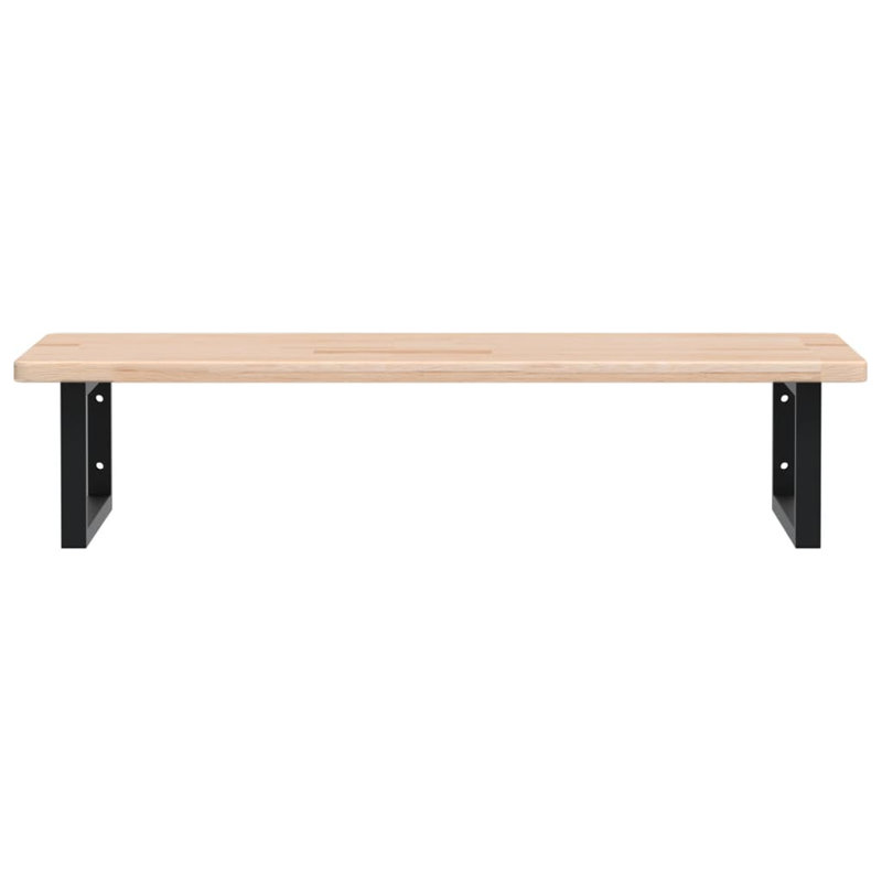 Daizhaun 100cm Solid Wood Bathroom Vanity Top, Oak/Black