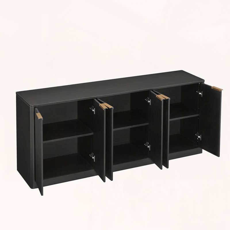 Buffet moderne ondulé avec contours incurvés