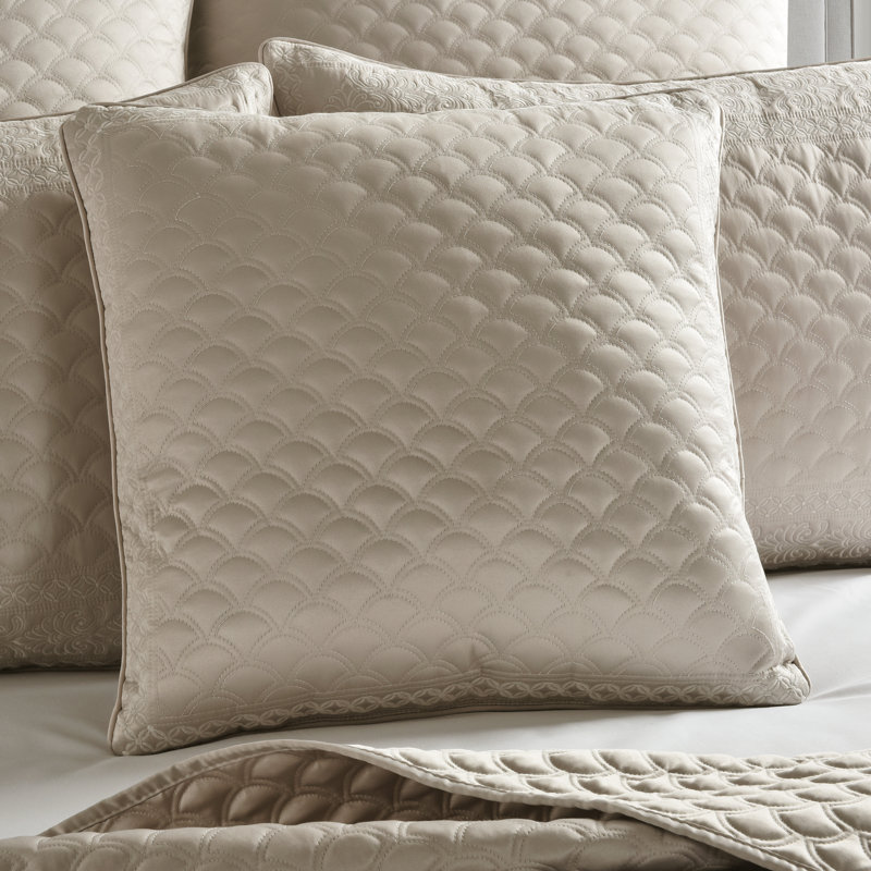 Coussin décoratif carré Lyndon, Perle