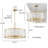 6-Light White Mist Glass Drum Chandelier