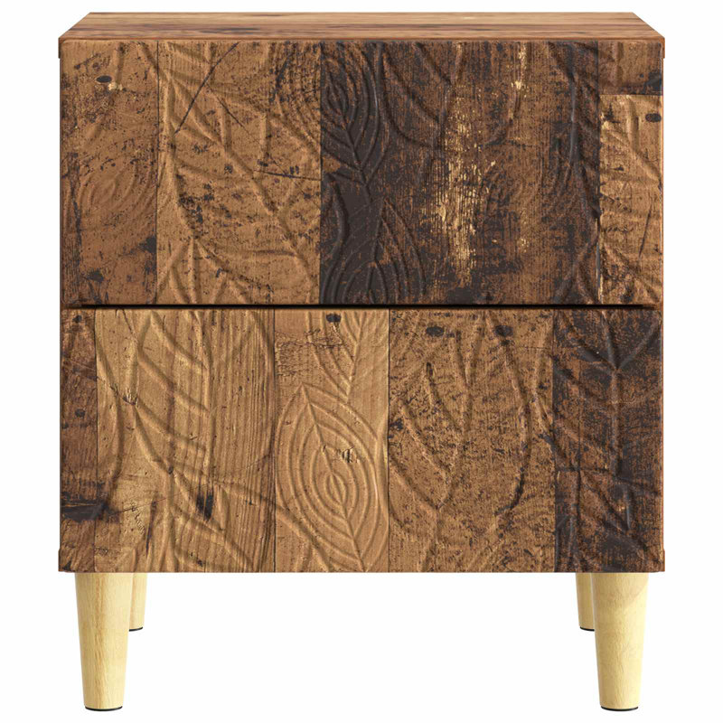 43 cm W Bedside Table, Old Wood
