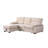 Kipling 97.5" Velvet Fabric Reversible Sleeper Sectionals Sofa Chaise-669064541