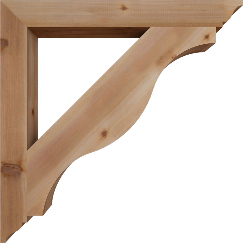 Support traditionnel Funston, Cèdre rouge de l'Ouest, Lisse, H 36 po x l 3,5 po x P 36 po