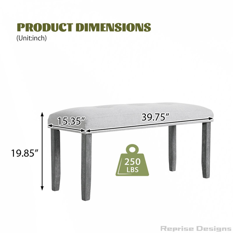 Banc rembourré capitonné, bancs de chambre à coucher modernes, bancs de salle à manger rembourrés, banc de bout de lit en tissu pour le vestibule de la salle à manger de la chambre à coucher