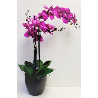 Fabric Orchid Arrangement in Pot