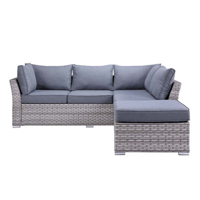 PATIO SECTIONAL SOFA & COCKTAIL TABLE