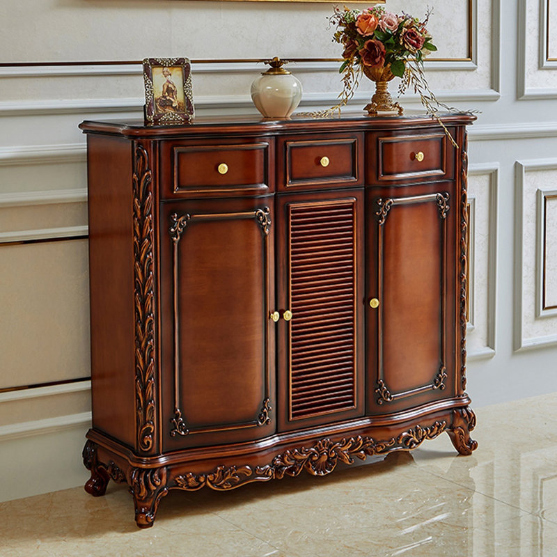 Banc de rangement en bois manufacturé brun