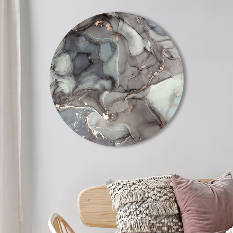 Modern Abstract Glass Wall Art in Marble for Home Decor with Tempered Glass Material for a Contemporary Feel and Unique Style