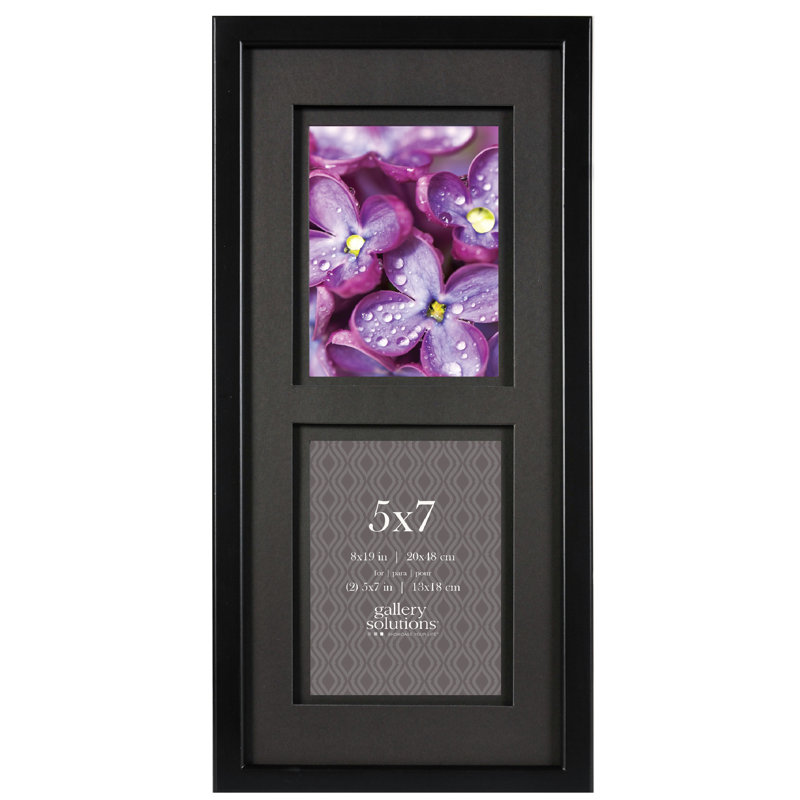 Gilboa Wood Matte Picture Frame with Mat, Black