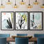 No Deckle Tropical Moderne IX - reproduction encadrée de qualité supérieure sur mesure mat - 3 pièces-1630682678-1630682672