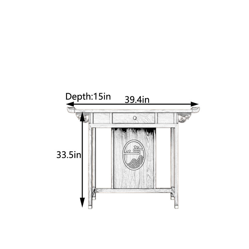 Gressett, H 33,5 po x l 39,4 po x P 15 po, Brun