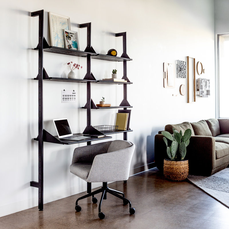 Branch 2 Desk Shelving Unit, Black