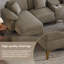  Canapé modulaire en chenille de 128 po en U avec console de rangement-1545186925