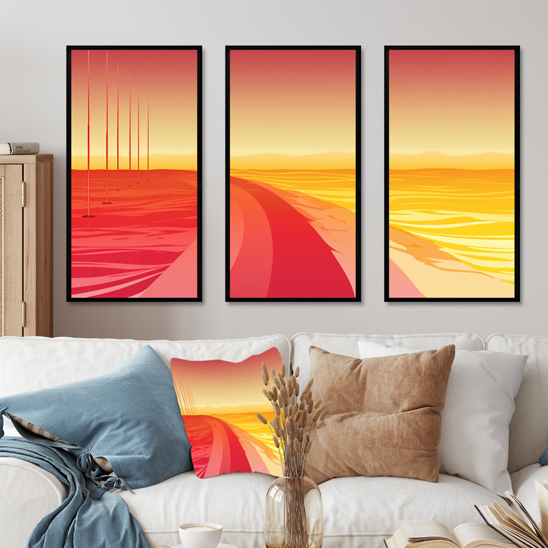 «Rose Luminous Evening Reverie II - Abstract Collages», art mural, H 28 po x l 36 po x P 1 po, Cadre flottant noir