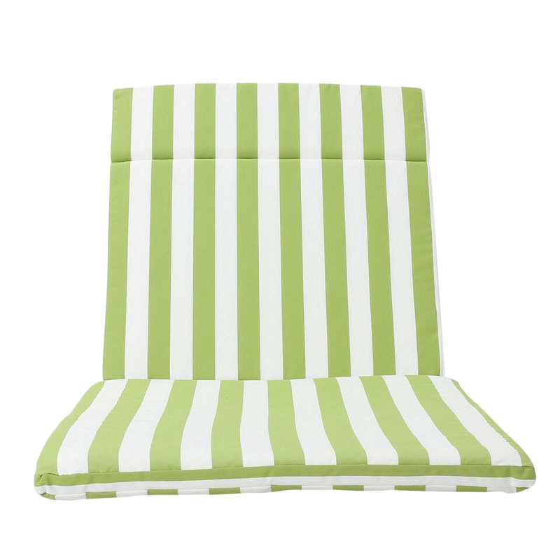 Coussin de dossier d'extérieur, 2, Vert/blanc
