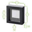 Nicola Spring - 4" x 4" White 3D Box Photo Frames - 2" x 2" Mount - Black