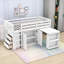 Lit mezzanine simple avec armoires de rangement, bureau et dispositifs de sécurité-1184576639