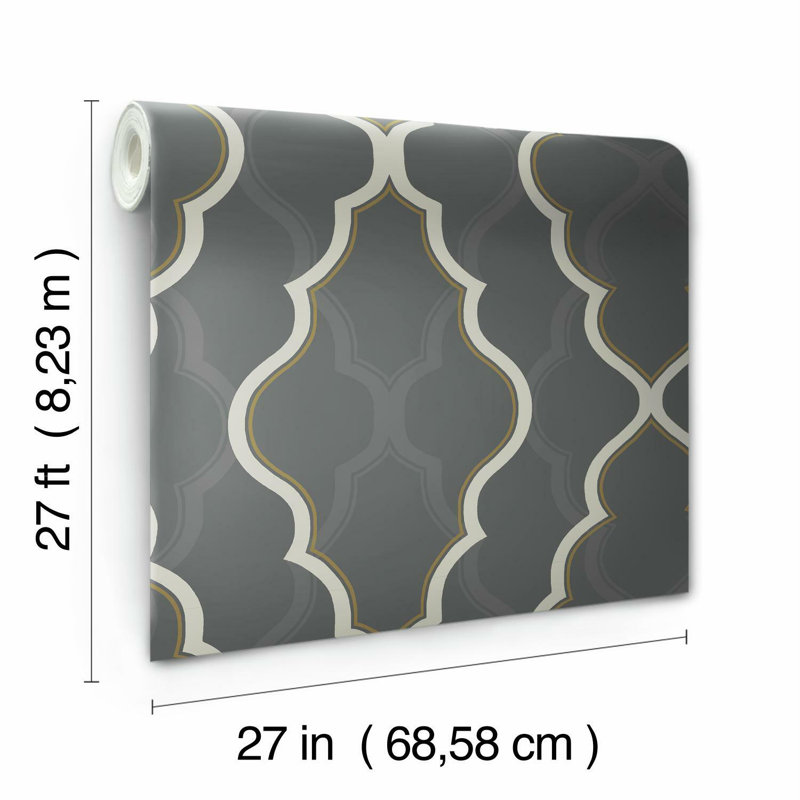 Papier peint double damas, Noir