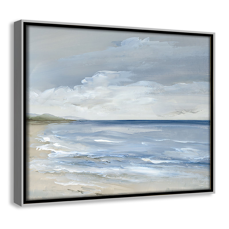 «Whispering Waves - Landscape Version Print» par Nan, Argent argent, H 9,5 po x l 11,5 po
