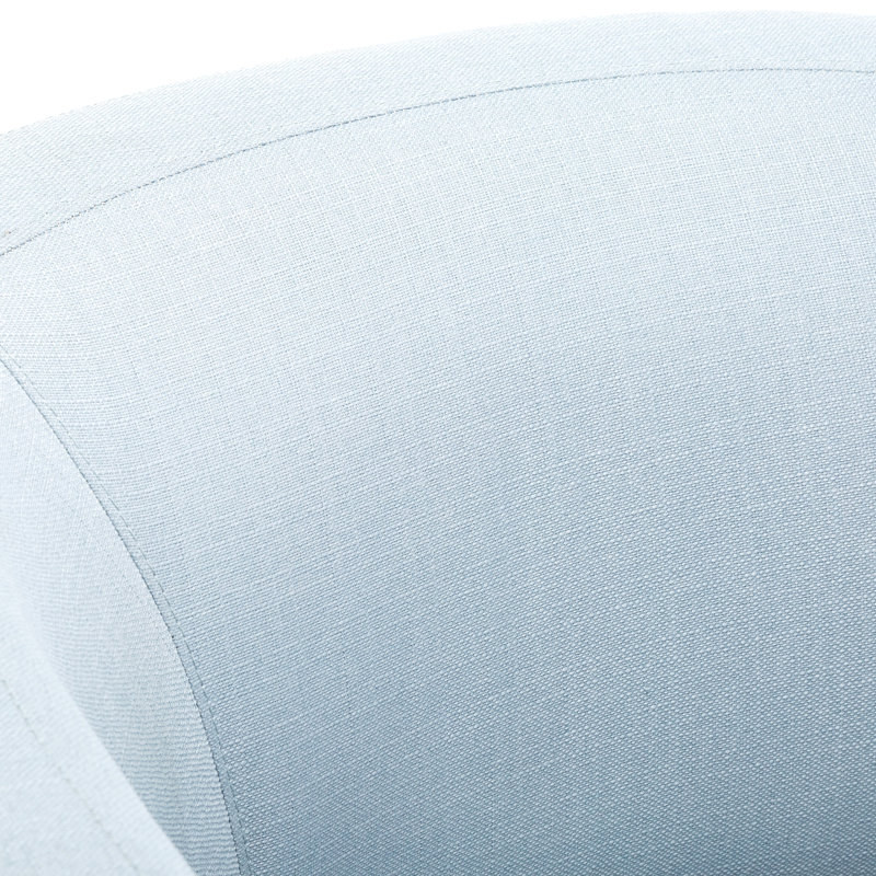 Fauteuil demi-tonneau pivotant bleu ciel Isabelle