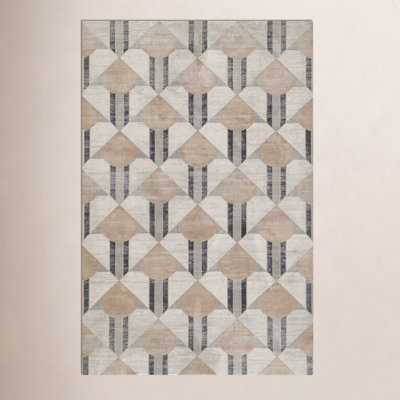 Solage Charcoal Geometric Rug