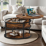 Kayln Lift Top Round Coffee Tables  with Storage for Living Room