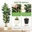 Large Artificial Fiddle Leaf Fig Tree – Faux Indoor/Outdoor Plant with 107 Realistic Leaves & White Pot – Home, Office, Store, Living Room Display-1140302605