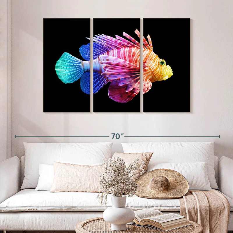 Brampt Rainbow Lionfish, 32" H x 50" W