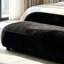 Chaise longue minimaliste en tissu noir-645213106