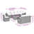 Vidaxl Garden Sofa Set Grey